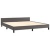 vidaXL Estructura de cama sin colch&oacute;n cuero sint&eacute;tico gris 160x200 cm