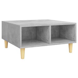 vidaXL Mesa de centro madera contrachapada gris hormig&oacute;n 60x60x30 cm