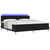 vidaXL Cama Box Spring LED con colch&oacute;n con LED Negro 200 x 200 cm tela