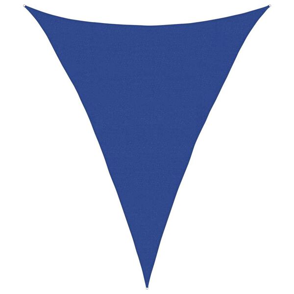 vidaXL Toldo de vela triangular HDPE azul 160 g/m² 4x5x5 m