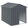 vidaXL Caseta perros con tejado acero galvanizado gris 117x153x123 cm
