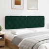 vidaXL Cabecero de cama acolchado terciopelo verde oscuro 180 cm