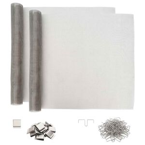 vidaXL Cubierta de eje de luz con clips 2 uds. 70 x 130 cm Plateado