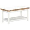 vidaXL Mesa de centro extensible madera mango blanca 90x(45-90)x45 cm