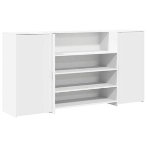 vidaXL Mostrador de recepci&oacute;n blanco 200x50x103,5 cm madera de ingenier&iacute;a