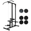 vidaXL M&aacute;quina de musculaci&oacute;n con discos de peso 40 kg