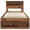 vidaXL Estructura de cama con cabecera Madera vieja 75 x 190 cm