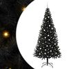 vidaXL Árbol de Navidad con 300 LED con soporte Negro 240 cm PVC