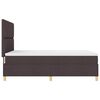vidaXL Cama Box Spring LED con colch&oacute;n Marr&oacute;n Oscuro 140 x 190 cm tela