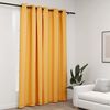 vidaXL Cortina opaca con ojales look de lino amarillo 290x245 cm