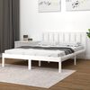 vidaXL Estructura de cama madera maciza pino blanco 120x190 cm