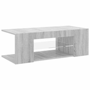 vidaXL Mueble de TV con luces LED gris Sonoma 90x39x30 cm