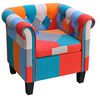 vidaXL Sill&oacute;n con dise&ntilde;o de retales de tela Patchwork
