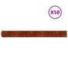 vidaXL Bordes de c&eacute;sped acero corten flexible 50 piezas 10x103 cm