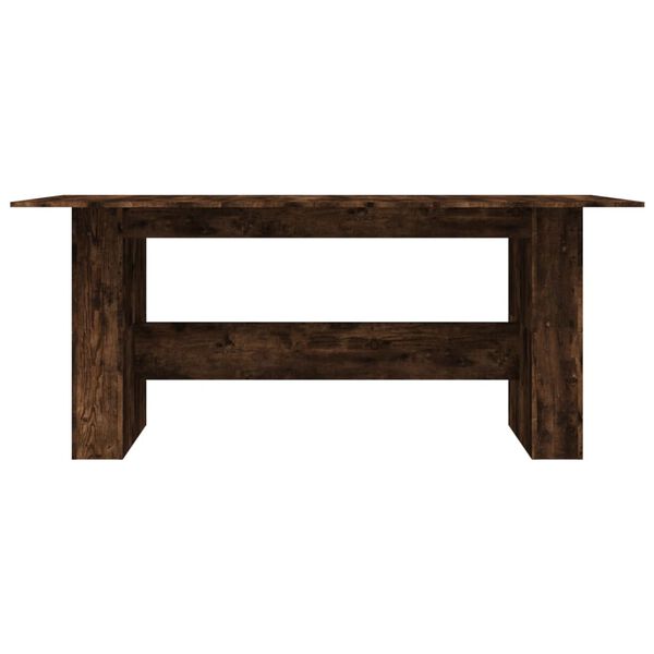vidaXL Mesa de comedor madera de ingeniería roble ahumado 180x90x76 cm