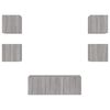 vidaXL Muebles TV pared con LED 6 pzas madera ingenier&iacute;a gris Sonoma