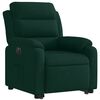 vidaXL Sill&oacute;n el&eacute;ctrico reclinable elevable de terciopelo verde oscuro