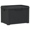 vidaXL Caja de almacenaje para jard&iacute;n PP gris antracita 125 L