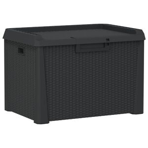 vidaXL Caja de almacenaje para jard&iacute;n PP gris antracita 125 L