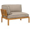vidaXL Juego de Sof&aacute; Taup&eacute; 133 x 92 x 69 cm Madera de Acacia S&oacute;lida