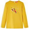 Camiseta infantil de manga larga ocre oscuro 128