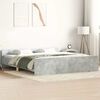 vidaXL Estructura de cama con cabecero piecero gris hormig&oacute;n 180x200cm