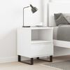 vidaXL Mesita de noche madera contrachapada blanco 40x35x50 cm