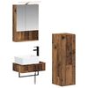 vidaXL Juego de Muebles de Ba&ntilde;o 4 pcs Madera envejecida