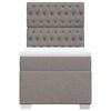 vidaXL Cama box spring con colch&oacute;n tela gris taupe 80x200 cm