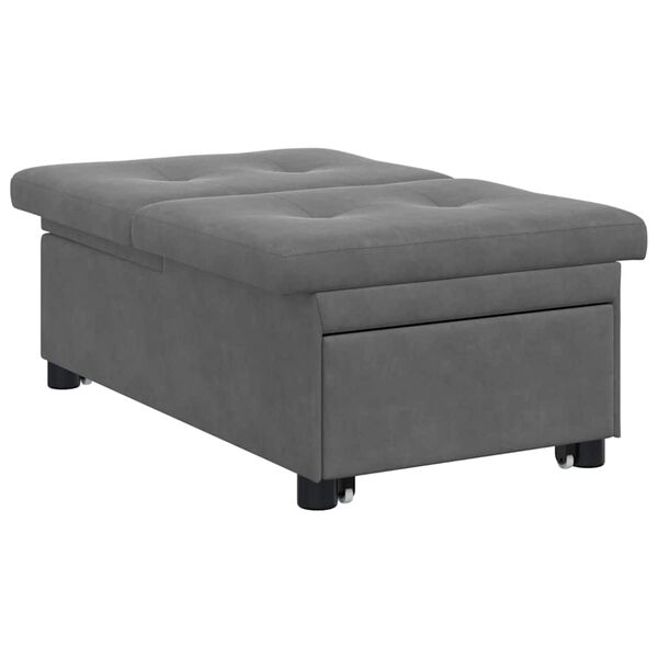 vidaXL Sof&aacute; cama desplegable Gris oscuro 194 x 67 x 82 cm Microfibra
