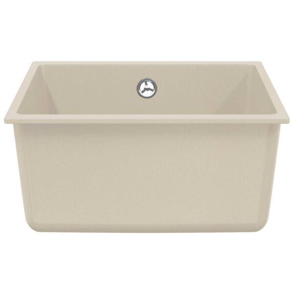 vidaXL Lavabo Beige 430 x 460 mm 80% Cuarzo y 20% Resina