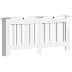 vidaXL Cubierta de Radiador Blanco Brillante 172 x 19 x 81,5 cm