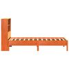 vidaXL Cama con estanter&iacute;a sin colch&oacute;n madera maciza marr&oacute;n 90x190 cm