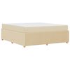 vidaXL Estructura de cama con colch&oacute;n Crema 180 x 200 cm tela
