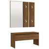 vidaXL Set de muebles de recibidor madera contrachapada roble marr&oacute;n
