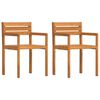 vidaXL Sillas de jard&iacute;n 2 unidades 50x53x80 cm Madera maciza Acacia