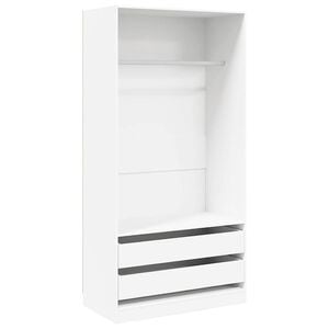 vidaXL Armario de madera contrachapada blanco 100x50x200 cm