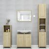 vidaXL Juego muebles de ba&ntilde;o 3 piezas madera ingenier&iacute;a roble Sonoma