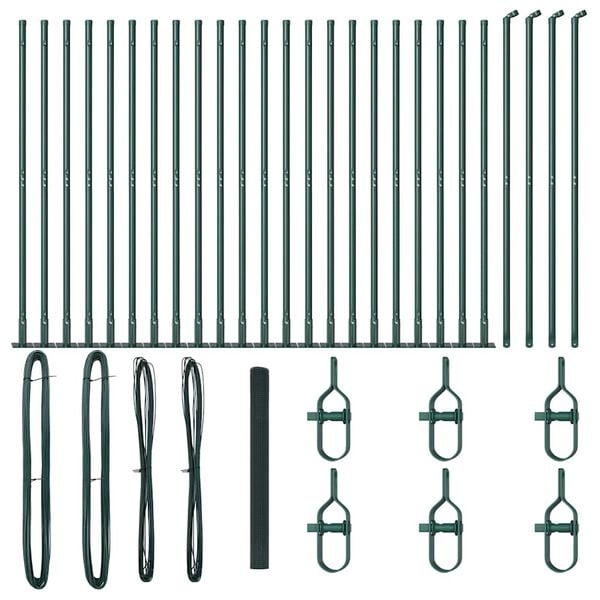 vidaXL Poste de Valla Verde 50 x 1,5 m (malla de 12 x 12 mm)