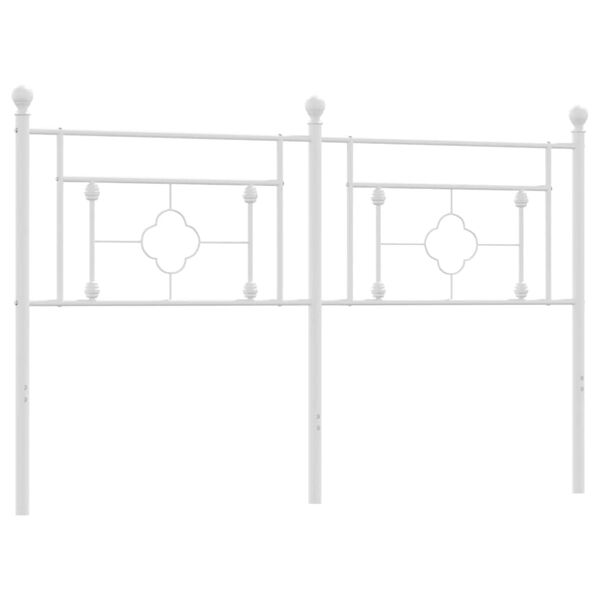 vidaXL Cabecero de repuesto de metal blanco 160 cm