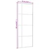 vidaXL Puerta corredera ESG vidrio y aluminio blanca 76x205 cm