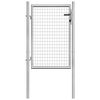 vidaXL Puerta de jard&iacute;n de acero galvanizado 105x100 cm color plata