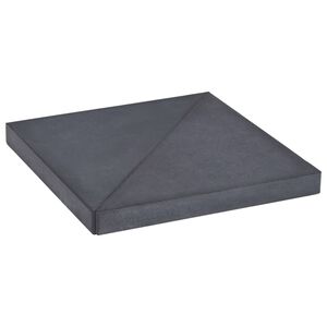 vidaXL Base con peso para sombrilla de granito negro cuadrada 15 kg