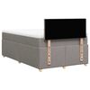 vidaXL Cama box spring con colch&oacute;n tela gris taupe 120x200 cm
