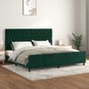 vidaXL Estructura cama sin colch&oacute;n terciopelo verde oscuro 200x200 cm