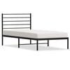 vidaXL Estructura cama sin colch&oacute;n con cabecero metal negro 80x200 cm