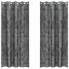vidaXL Cortinas de Terciopelo 2 uds. Gris 245 x 140 cm Terciopelo