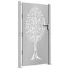 vidaXL Puerta de jard&iacute;n 100x175 cm de acero corten con dise&ntilde;o de &aacute;rbol