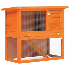vidaXL Casa de animales peque&ntilde;os jaula conejera 1 puerta madera