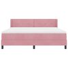 vidaXL Cama tipo Box Spring con colch&oacute;n Rosa 200 x 180 cm Terciopelo